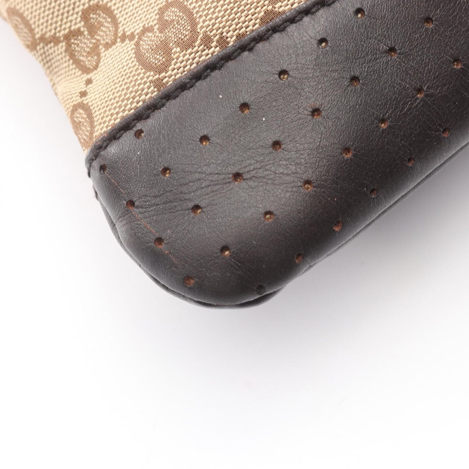 Gucci Shoulder Bag GG Canvas Beige Dark Brown — view 5