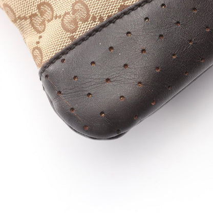 Gucci Shoulder Bag GG Canvas Beige Dark Brown — view 5