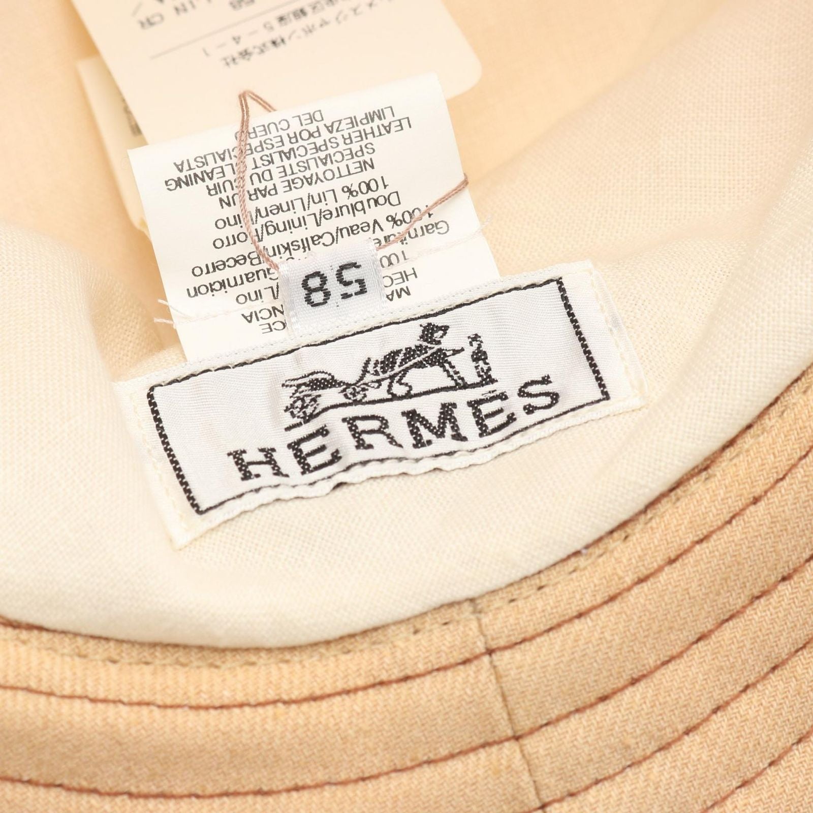 Hermes Hat Fabric Leather Hat — view 4