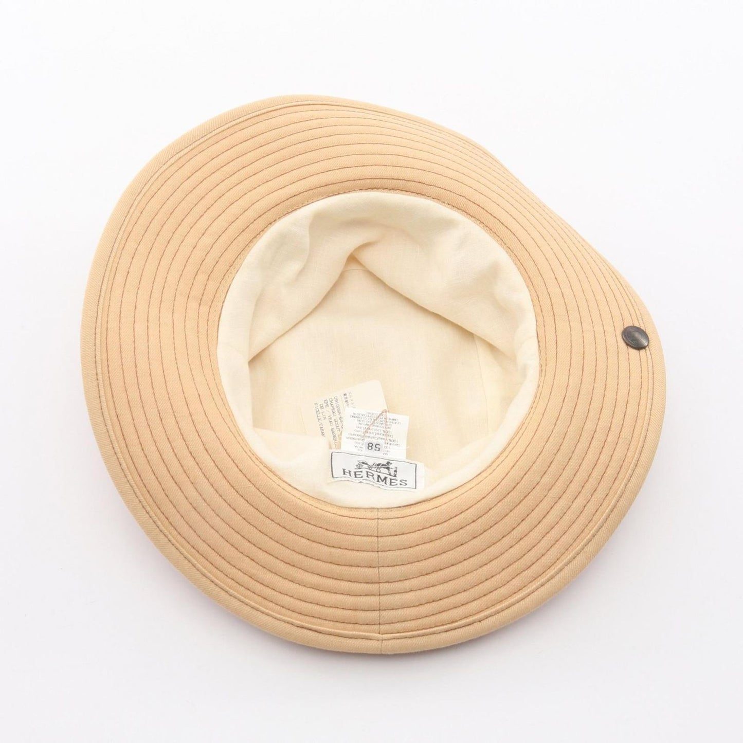 Hermes Hat Fabric Leather Hat — view 3