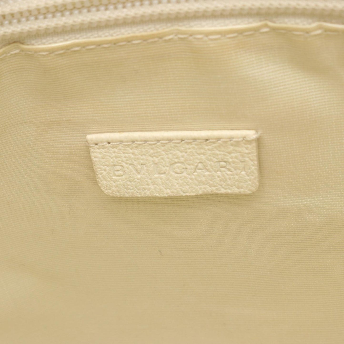 Bvlgari Shoulder Bag Logo Mania Light Blue Canvas Leather — view 4