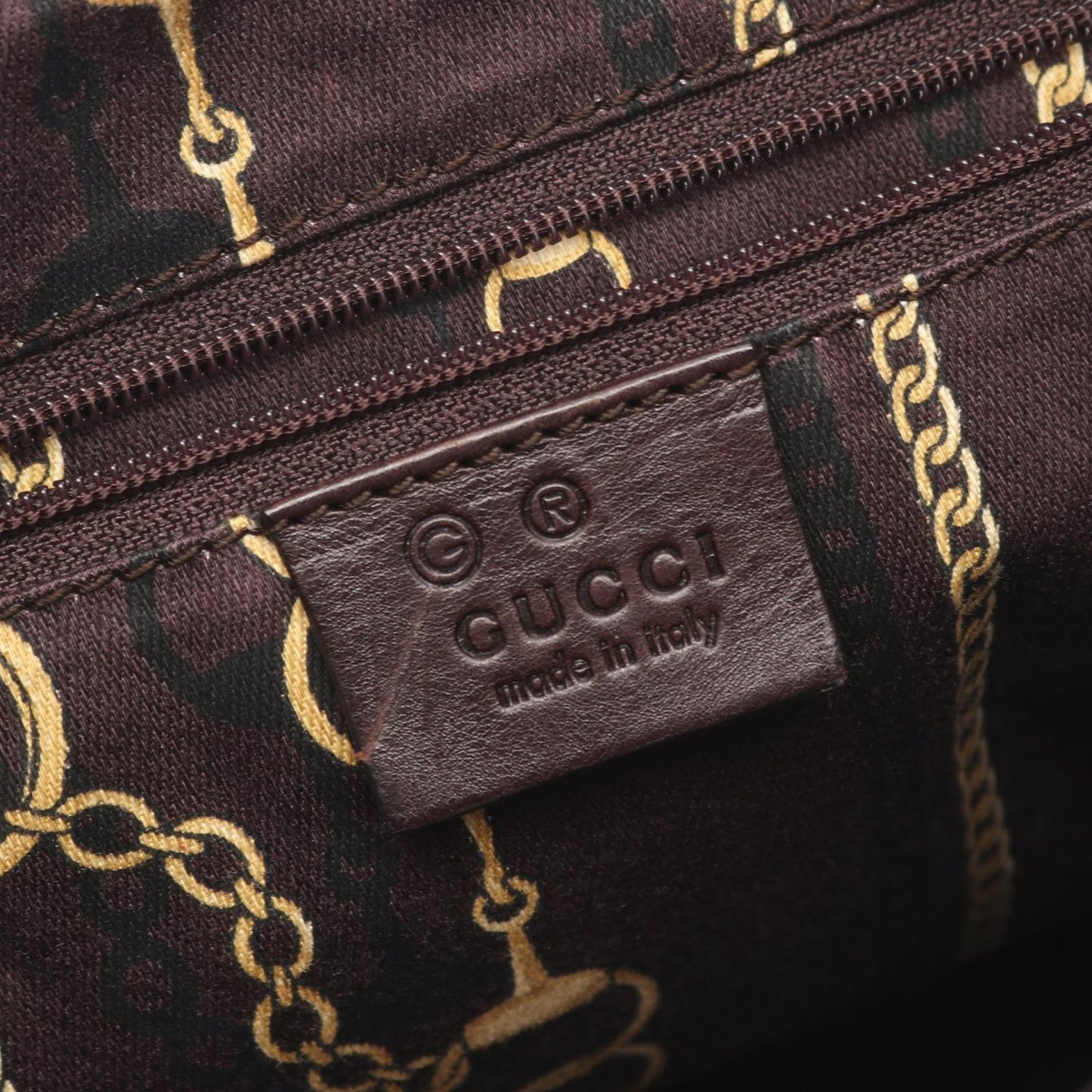 Gucci Shoulder Bag Dark Brown Canvas Leather — view 4