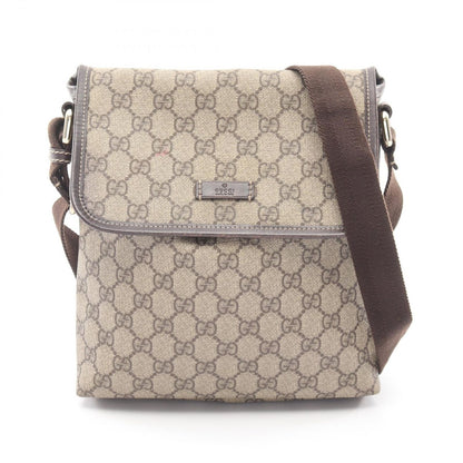Gucci Shoulder Bag GG Supreme Beige Canvas Leather