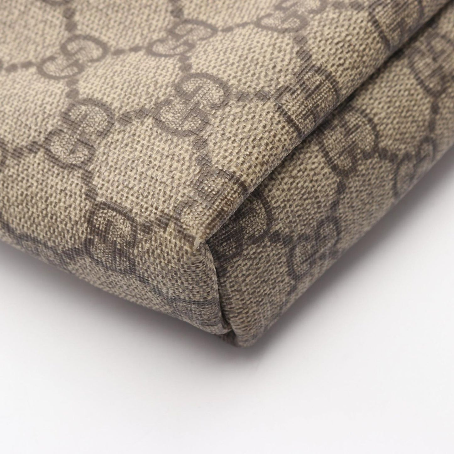 Gucci Shoulder Bag GG Supreme Beige Canvas Leather — view 6