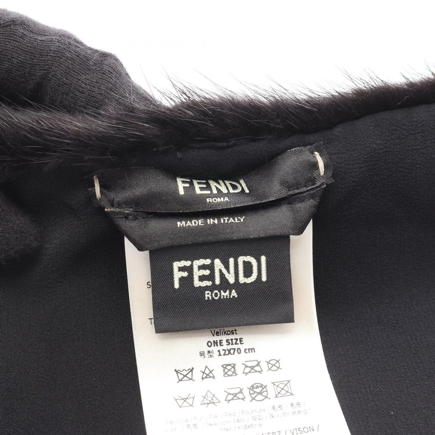 Fendi Scarf Tippet Scarves Black — view 3
