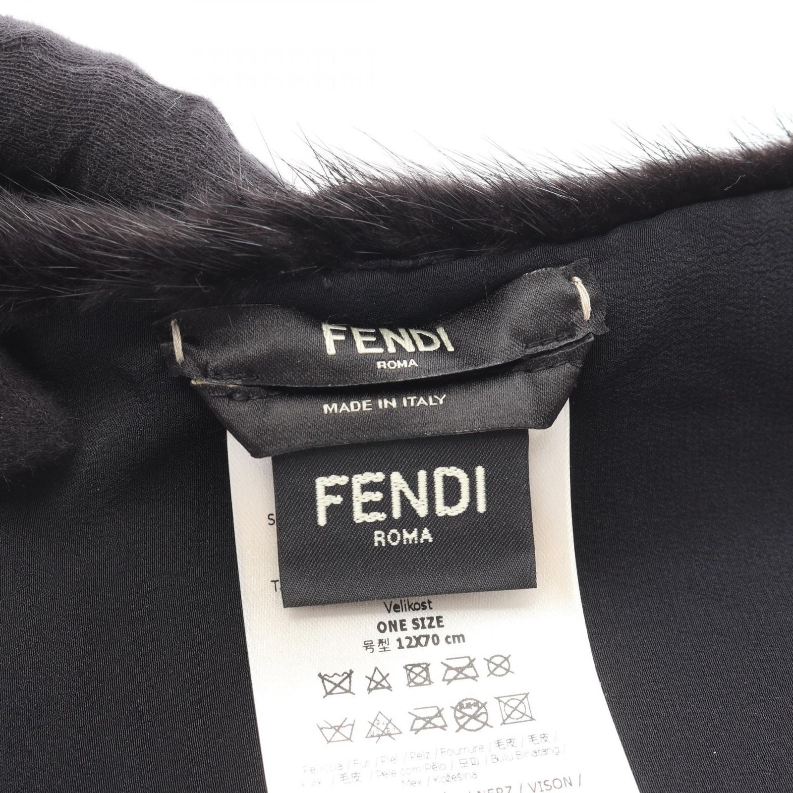 Fendi Scarf Tippet Scarves Black — view 3