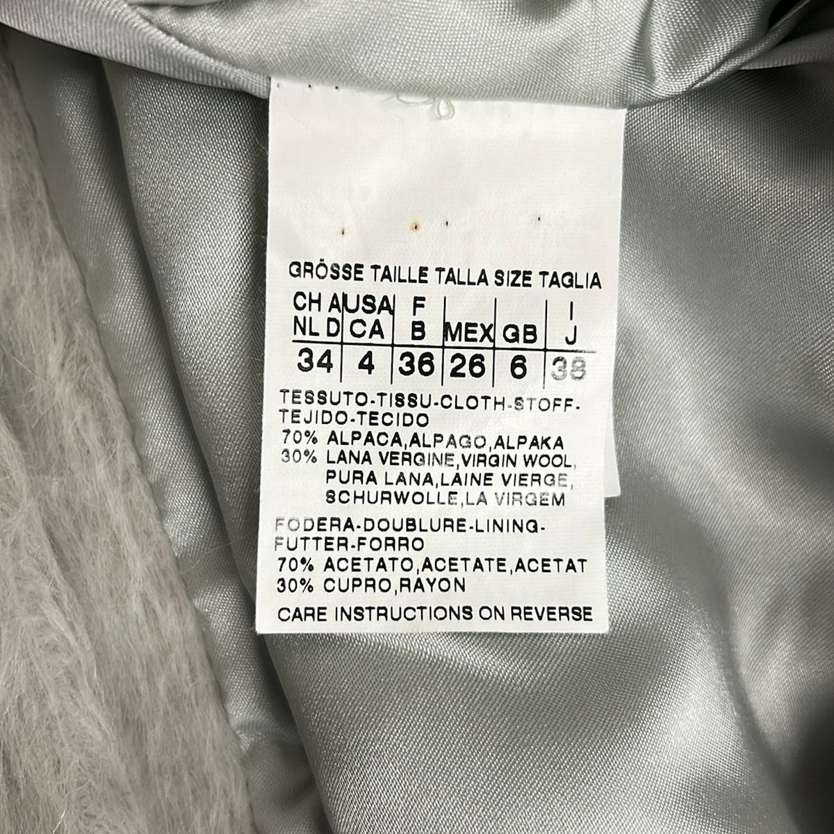 Max Mara Coat 38 S Light Green Long Sleeve Winter — view 4