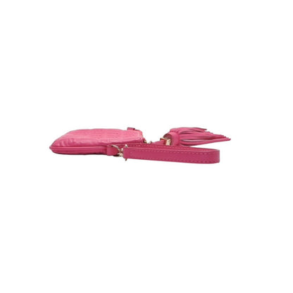 Fendi Fringe Pouch Mini Pink Gold Leather — view 6