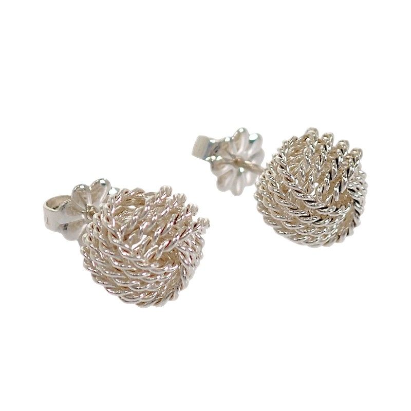 Tiffany & Co Somerset Twist Knot Earrings 925 Sterling Silver — view 2