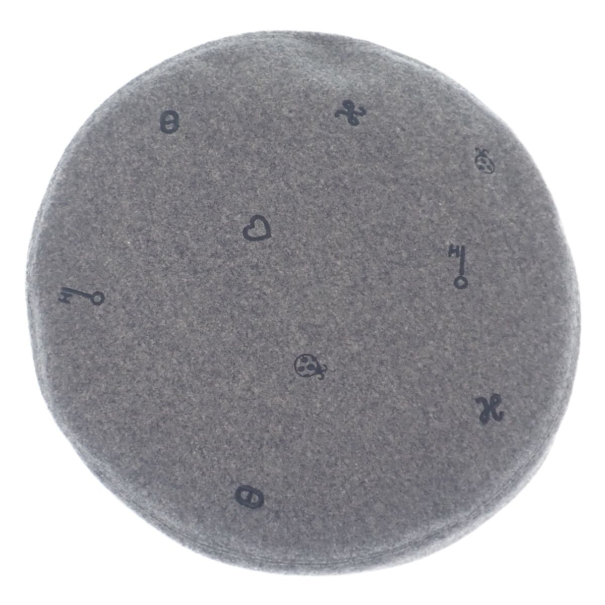 Hermes Santo Honore Charm Beret 58 Cashmere Leather Charbon Gray Hat — view 3