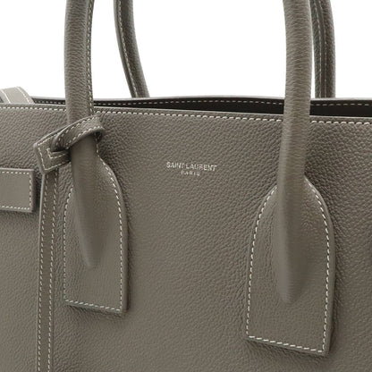 Saint Laurent Paris YSL Sac Dojour Small Handbag 2-Way Shoulder Leather Gray — view 9