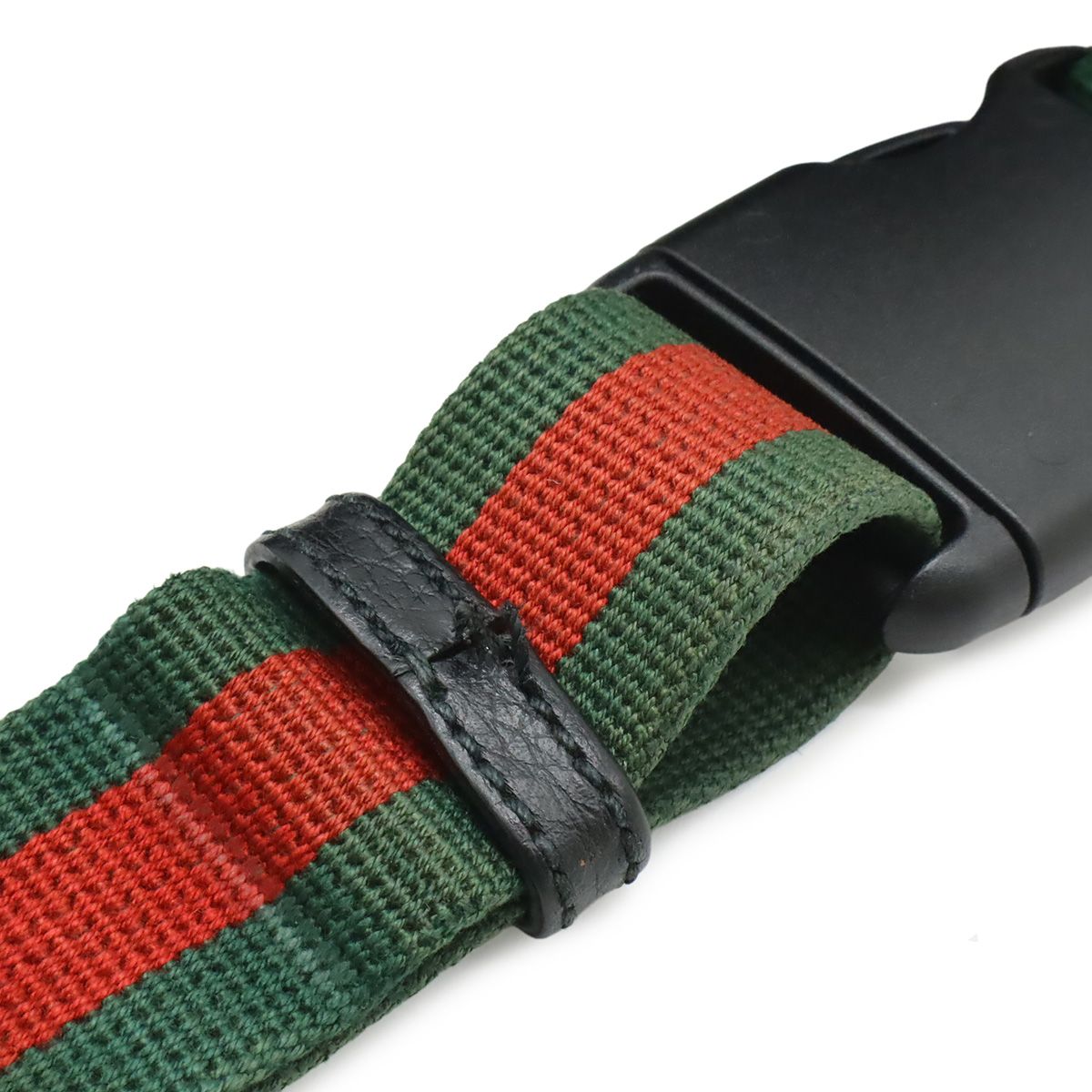 Gucci Print Sherry Line Belt Bag Waist Pouch Leather Pink Green Red Gold — view 8