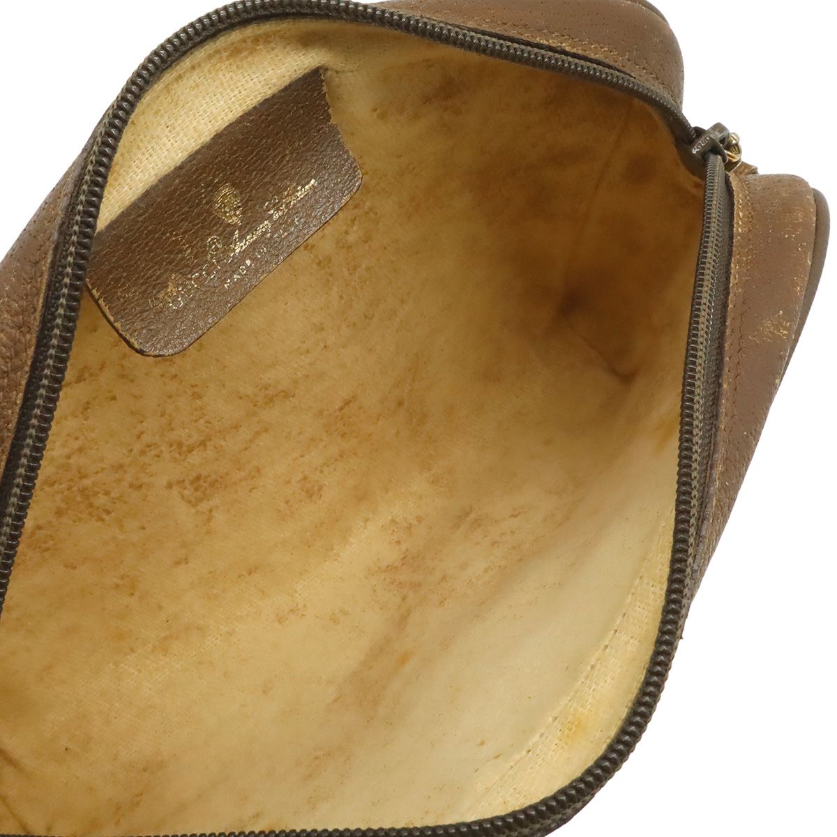 Gucci Vintage GG Plus Sherry Line Shoulder Bag Pochette Leather Beige Brown — view 8