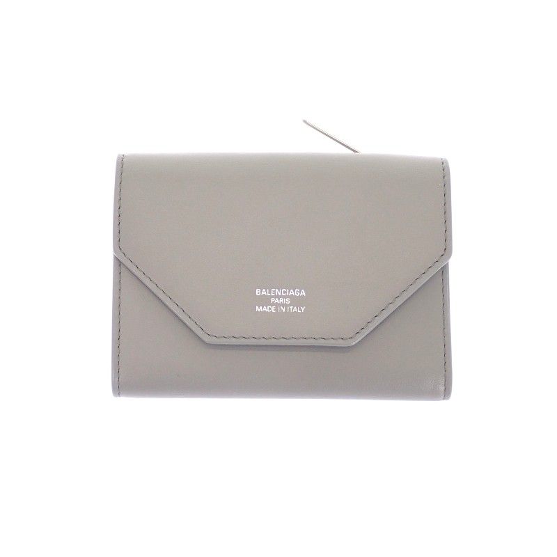 Balenciaga Envelope Mini Wallet Trifold Calf Gray Blue Silver — view 2