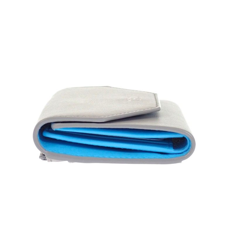 Balenciaga Envelope Mini Wallet Trifold Calf Gray Blue Silver — view 6