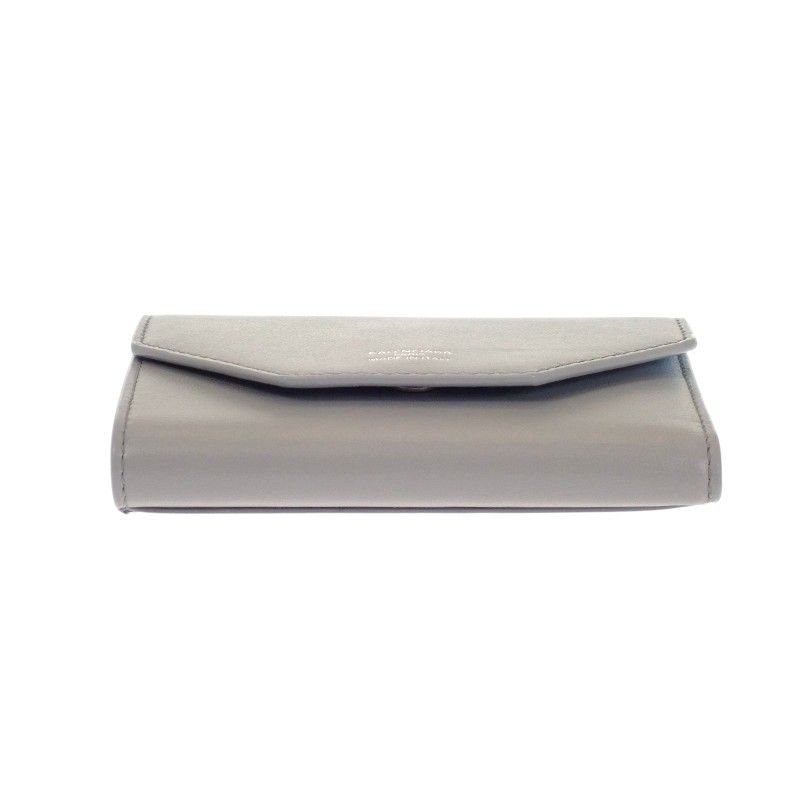 Balenciaga Envelope Mini Wallet Trifold Calf Gray Blue Silver — view 7