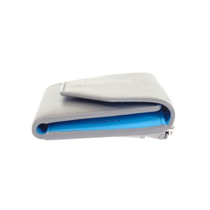 Balenciaga Envelope Mini Wallet Trifold Calf Gray Blue Silver — view 5