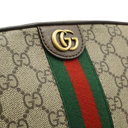 Gucci Ophidia GG Supreme Small Cross Belt Bag 2-Way Clutch Beige Mocha Brown — view 8