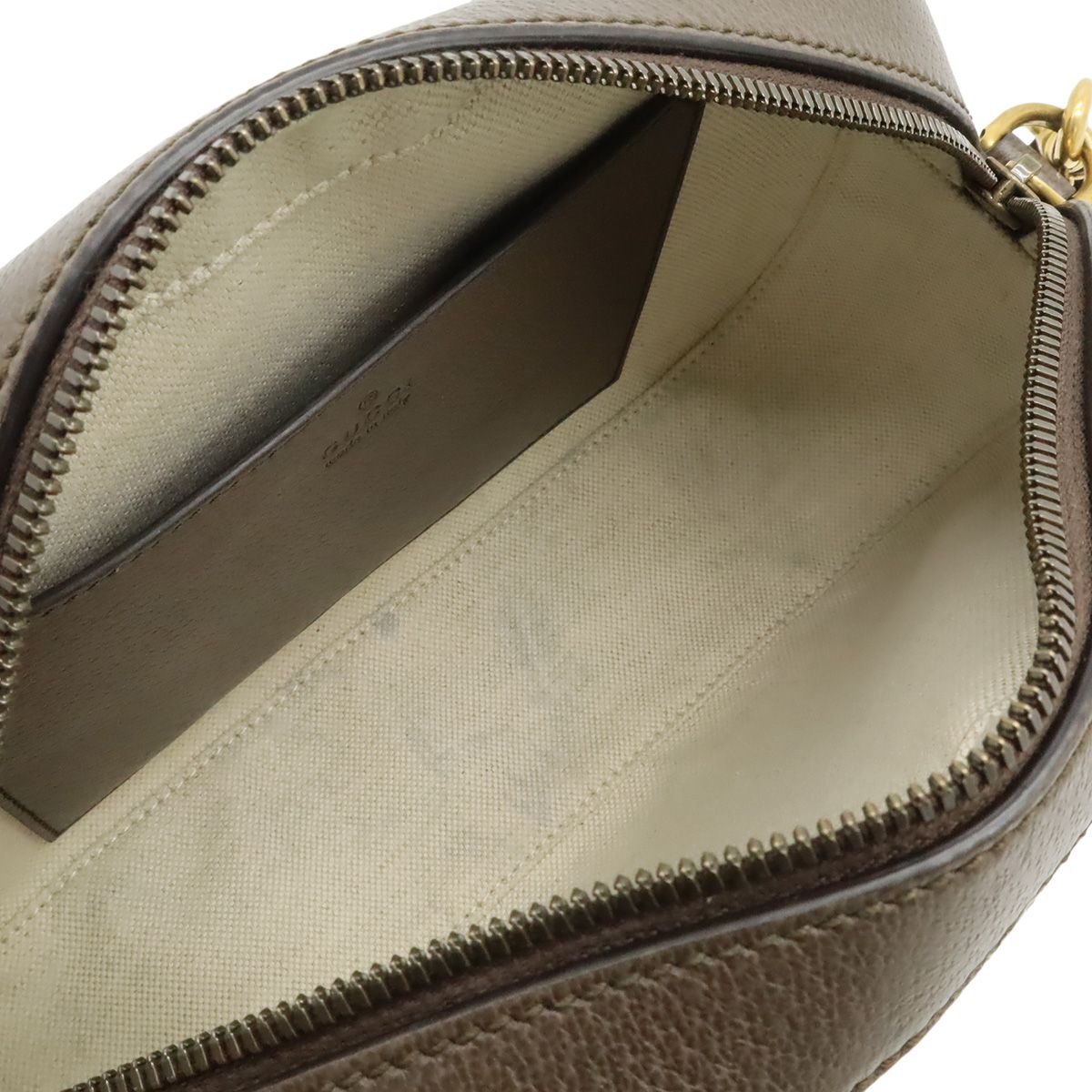 Gucci Ophidia GG Supreme Small Cross Belt Bag 2-Way Clutch Beige Mocha Brown — view 7