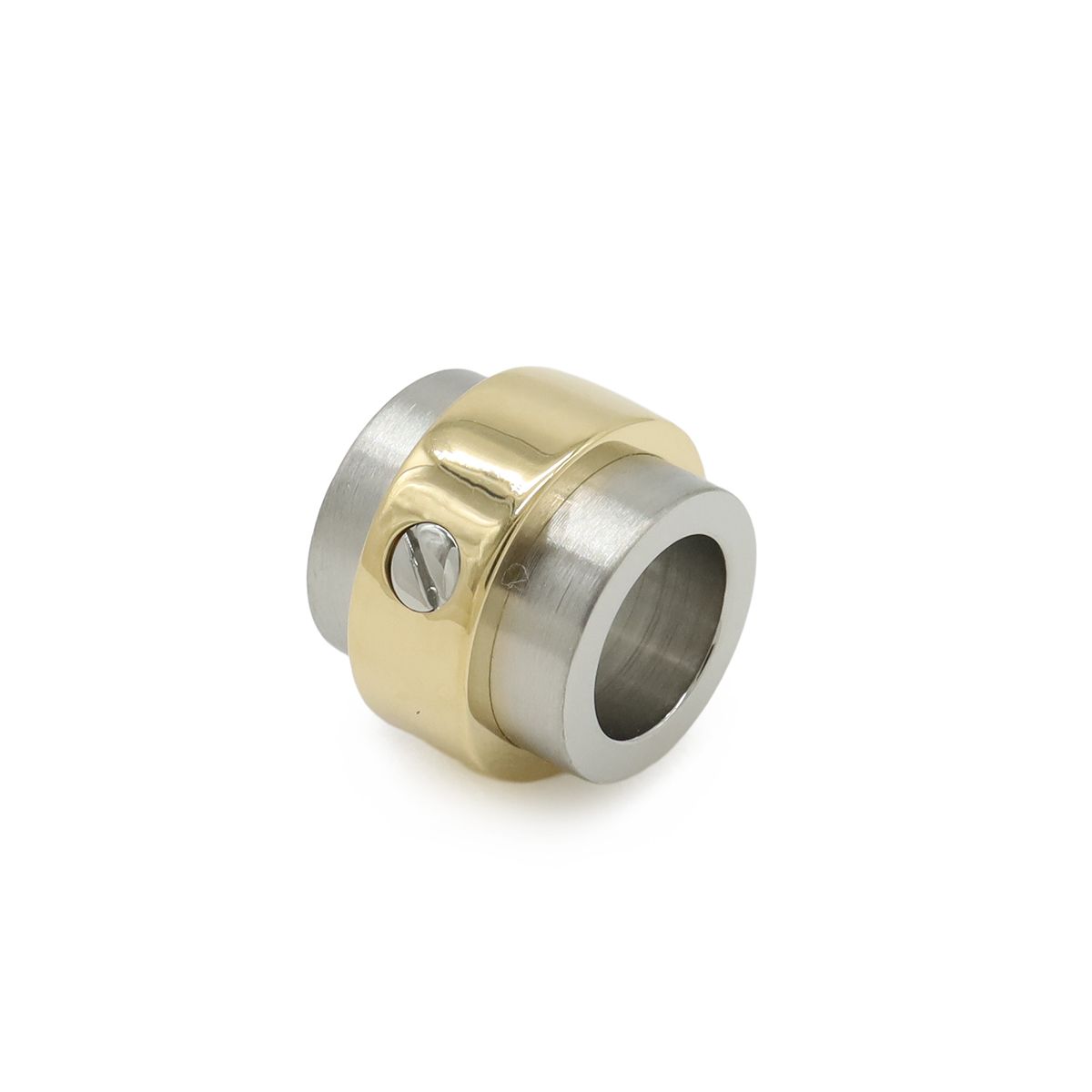 Cartier Santos 100 Pendant Top Head Charm 18k Yellow Gold SS Stainless Steel — view 2