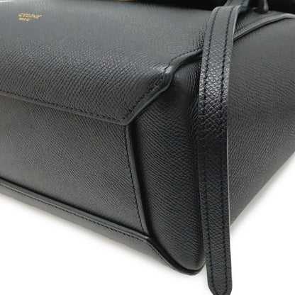 Celine Belt Bag Nano 2-Way Crossbody Leather Black Gold — view 3