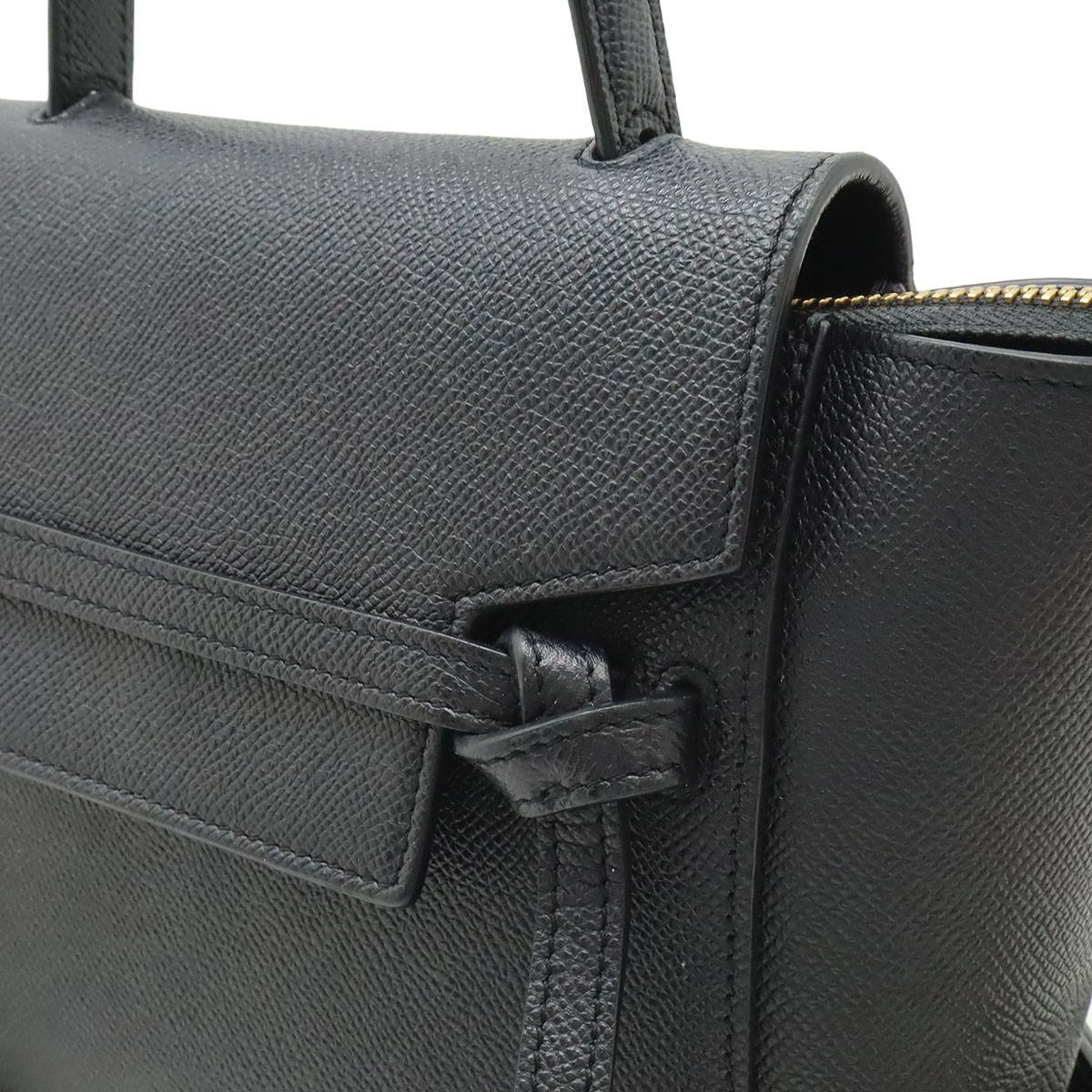 Celine Belt Bag Nano 2-Way Crossbody Leather Black Gold — view 8