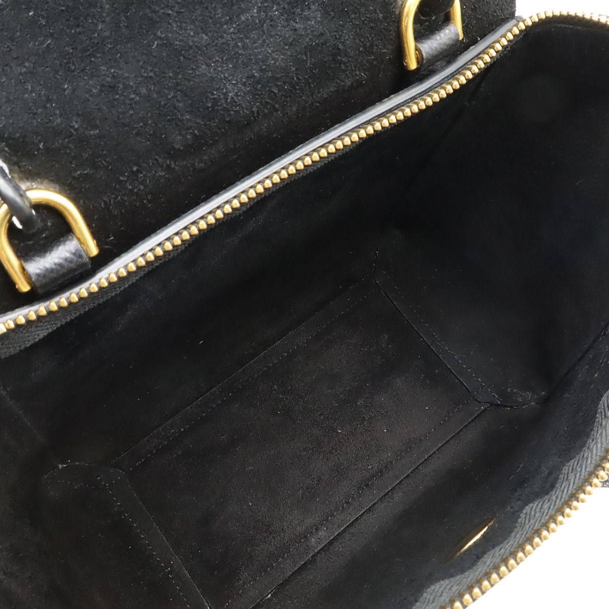 Celine Belt Bag Nano 2-Way Crossbody Leather Black Gold — view 6