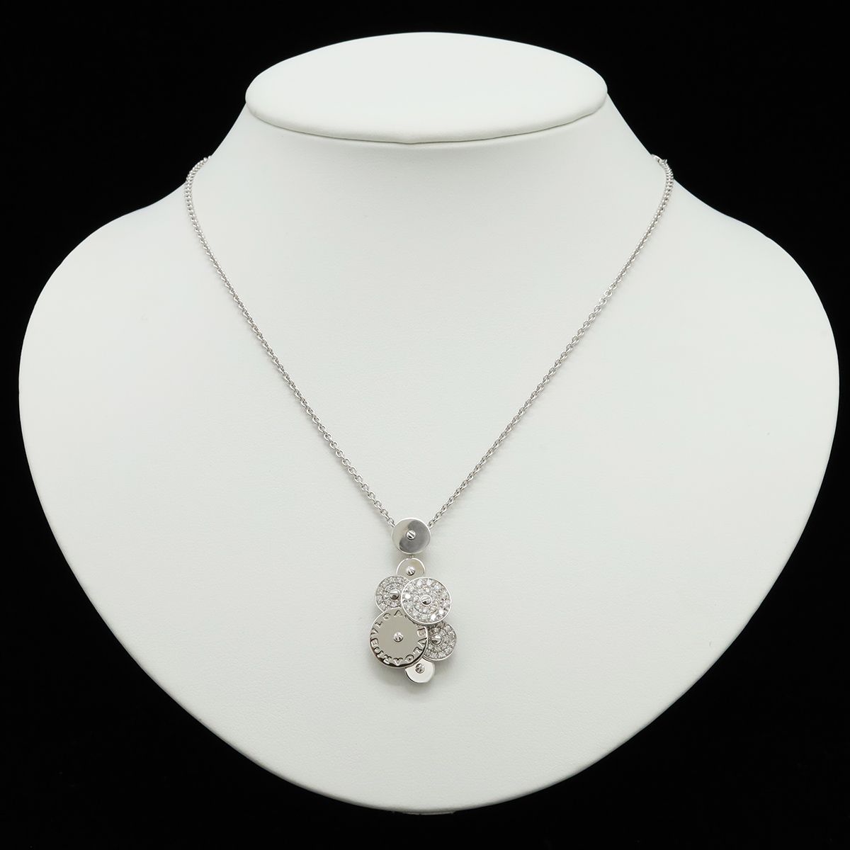 Bvlgari Chikladi Necklace Pendant 18k White Gold Diamond — view 6