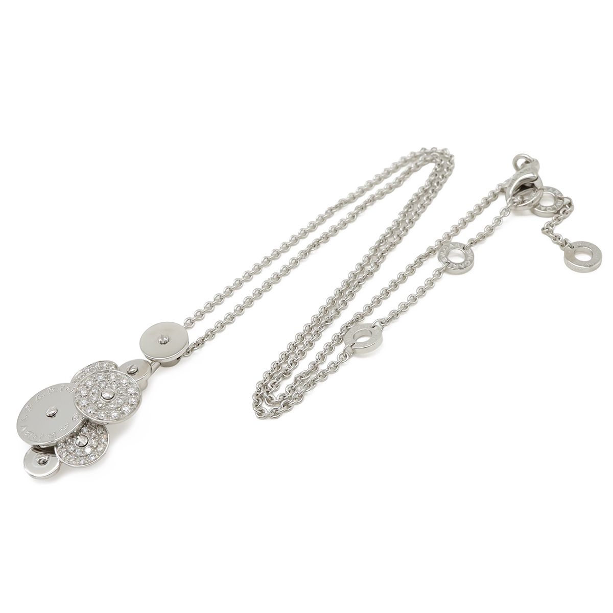 Bvlgari Chikladi Necklace Pendant 18k White Gold Diamond — view 2