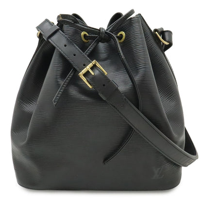 Louis Vuitton Epi Petit Noir Shoulder Bag Drawstring Black