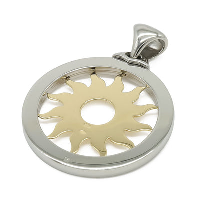 Bvlgari Tondosan Sun Motif Pendant Head Top Charm 18k Yellow Gold SS — view 2