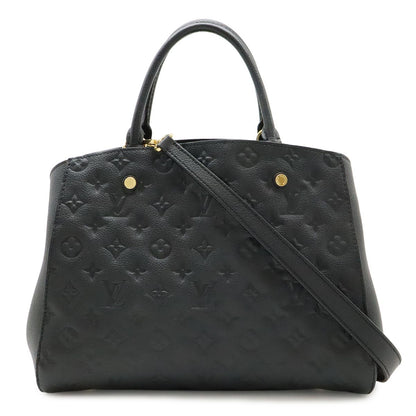 Louis Vuitton Monogram Empreinte Montaigne MM 2-Way Shoulder Bag Noir Black