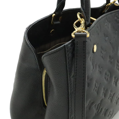 Louis Vuitton Monogram Empreinte Montaigne MM 2-Way Shoulder Bag Noir Black — view 4