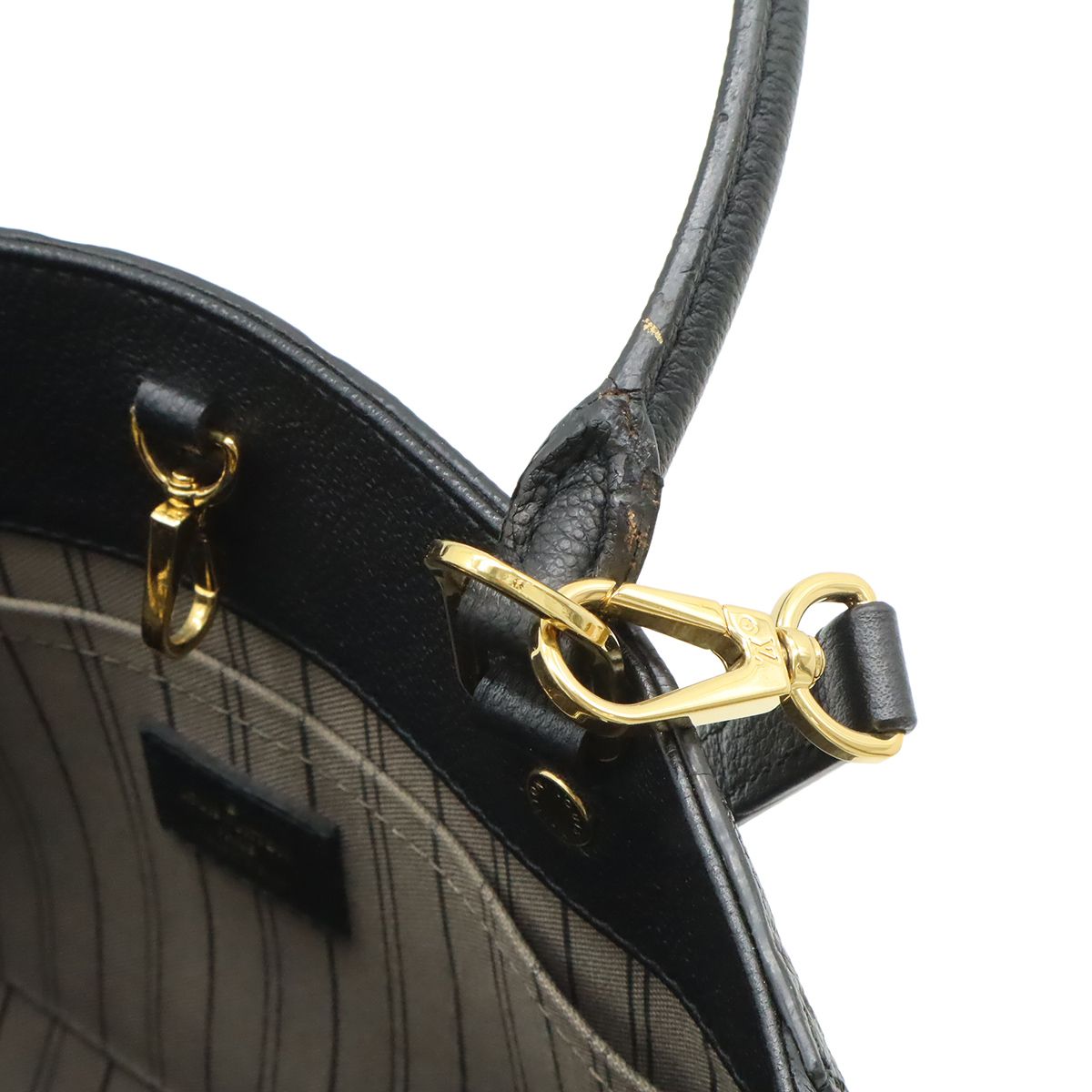 Louis Vuitton Monogram Empreinte Montaigne MM 2-Way Shoulder Bag Noir Black — view 8