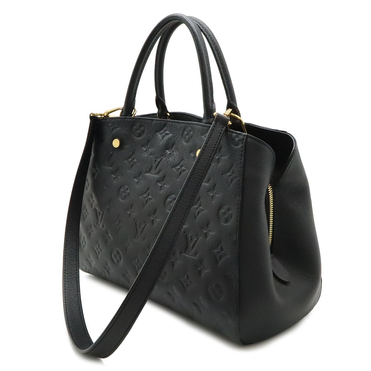 Louis Vuitton Monogram Empreinte Montaigne MM 2-Way Shoulder Bag Noir Black — view 2