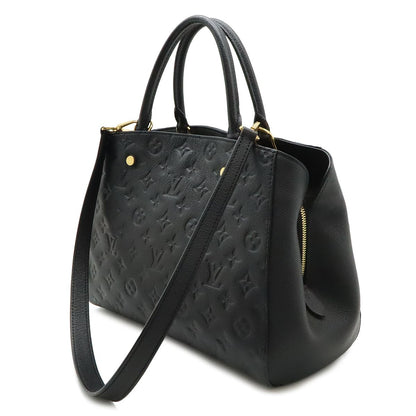 Louis Vuitton Monogram Empreinte Montaigne MM 2-Way Shoulder Bag Noir Black — view 2