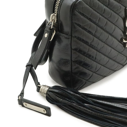 Saint Laurent Paris Yves Camera Bag Pochette Leather Black Silver — view 6
