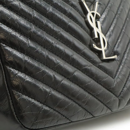 Saint Laurent Paris Yves Camera Bag Pochette Leather Black Silver — view 9