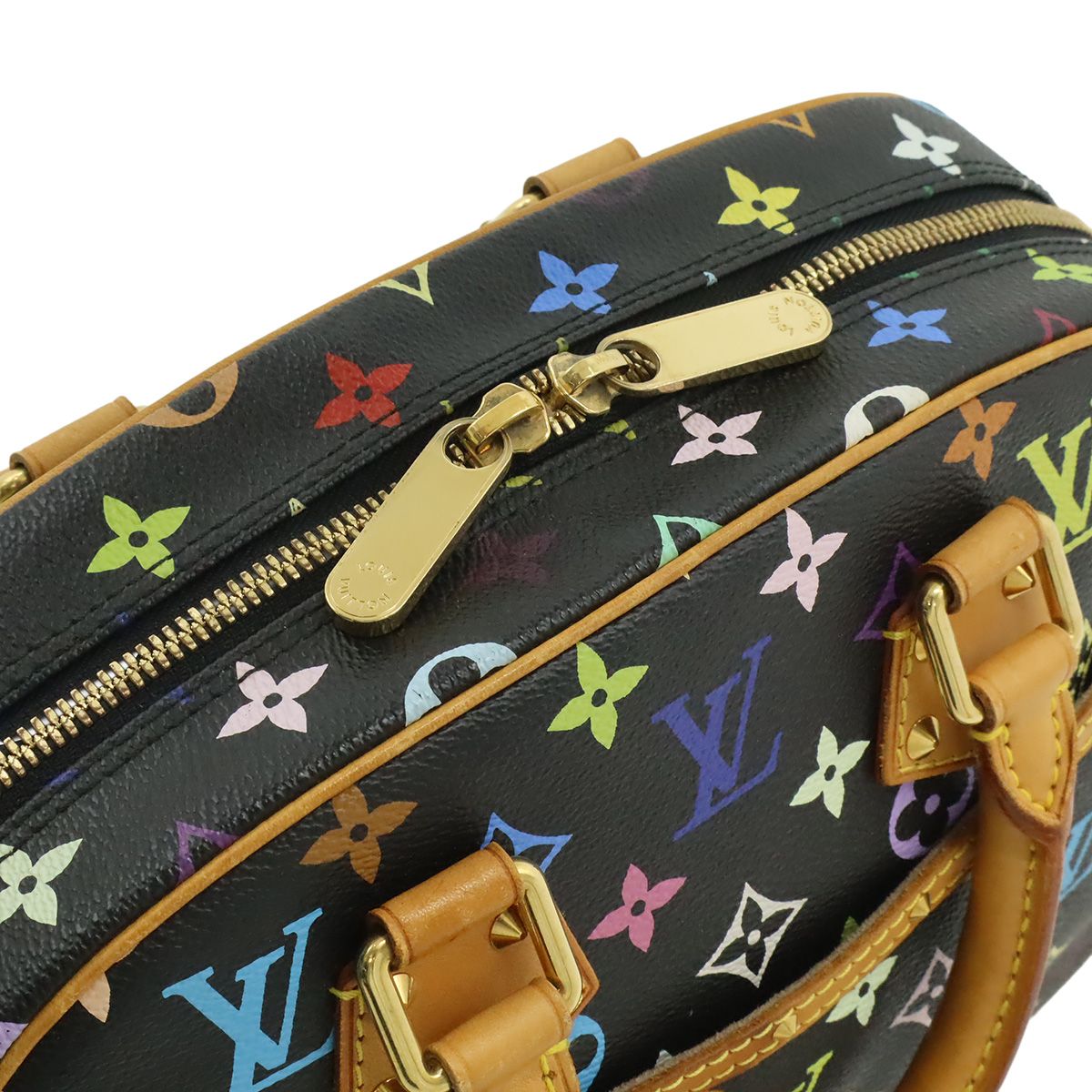 Louis Vuitton Monogram Multicolor Tourville Handbag Noir Black Gold — view 6