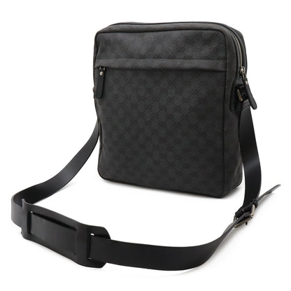 Gucci GG Canvas Shoulder Bag Crossbody Dark Gray Black — view 2
