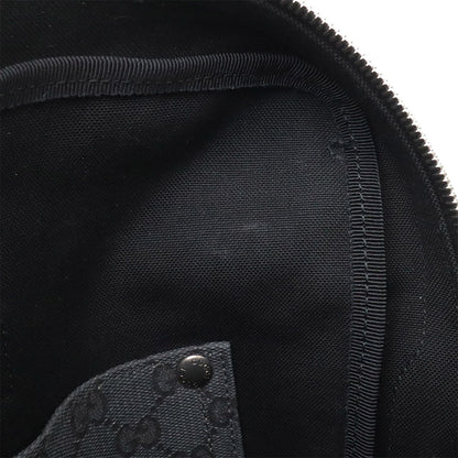 Gucci GG Canvas Shoulder Bag Crossbody Dark Gray Black — view 8