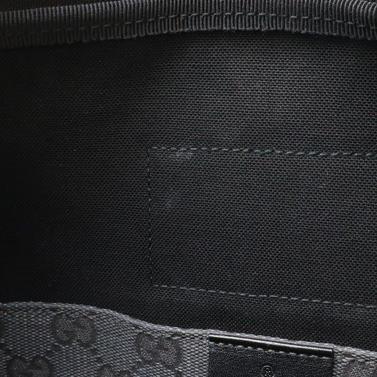 Gucci GG Canvas Shoulder Bag Crossbody Dark Gray Black — view 7