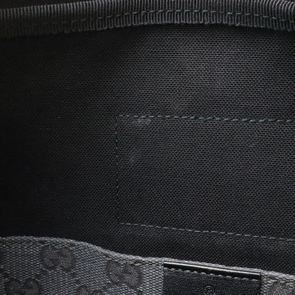 Gucci GG Canvas Shoulder Bag Crossbody Dark Gray Black — view 7