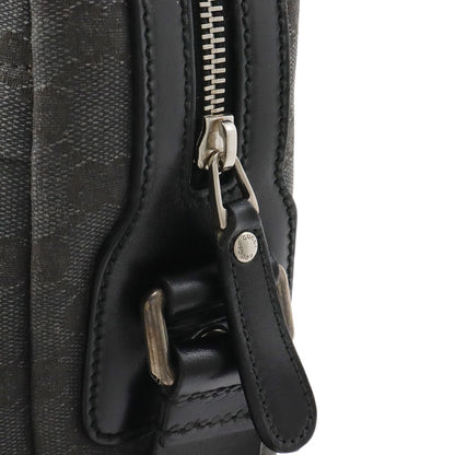 Gucci GG Canvas Shoulder Bag Crossbody Dark Gray Black — view 4