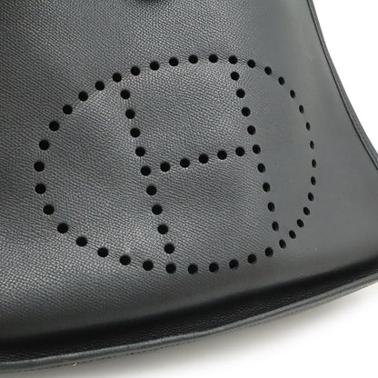 Hermes Evelyne I 1 PM Shoulder Bag Veau Epsom Black Silver — view 8