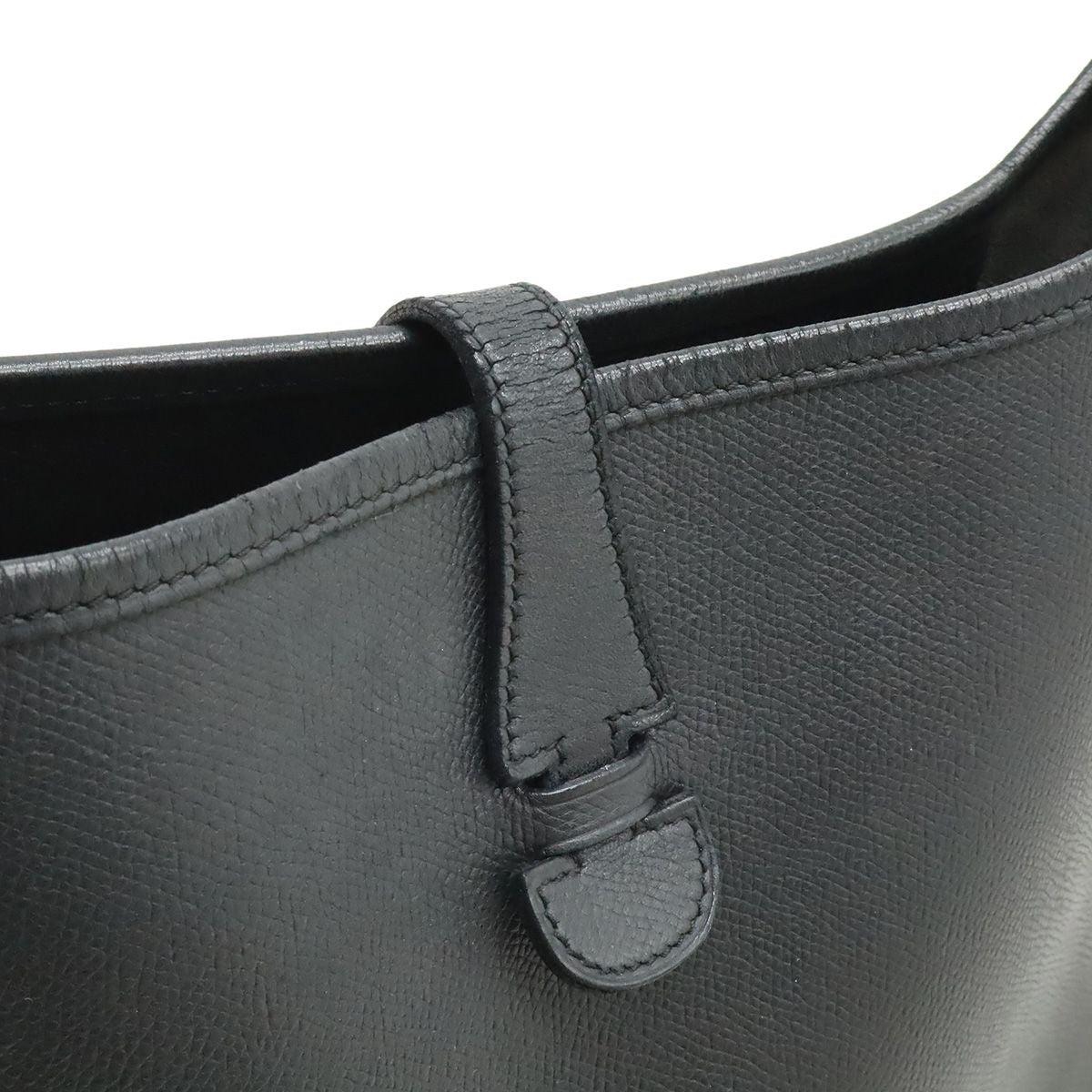 Hermes Evelyne I 1 PM Shoulder Bag Veau Epsom Black Silver — view 7