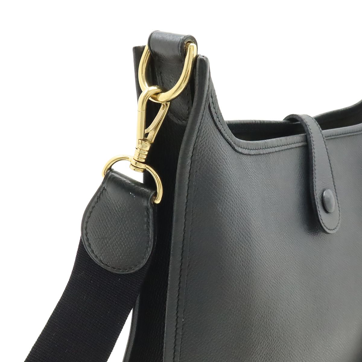 Hermes Evelyne I 1 PM Shoulder Bag Veau Epsom Black Silver — view 4