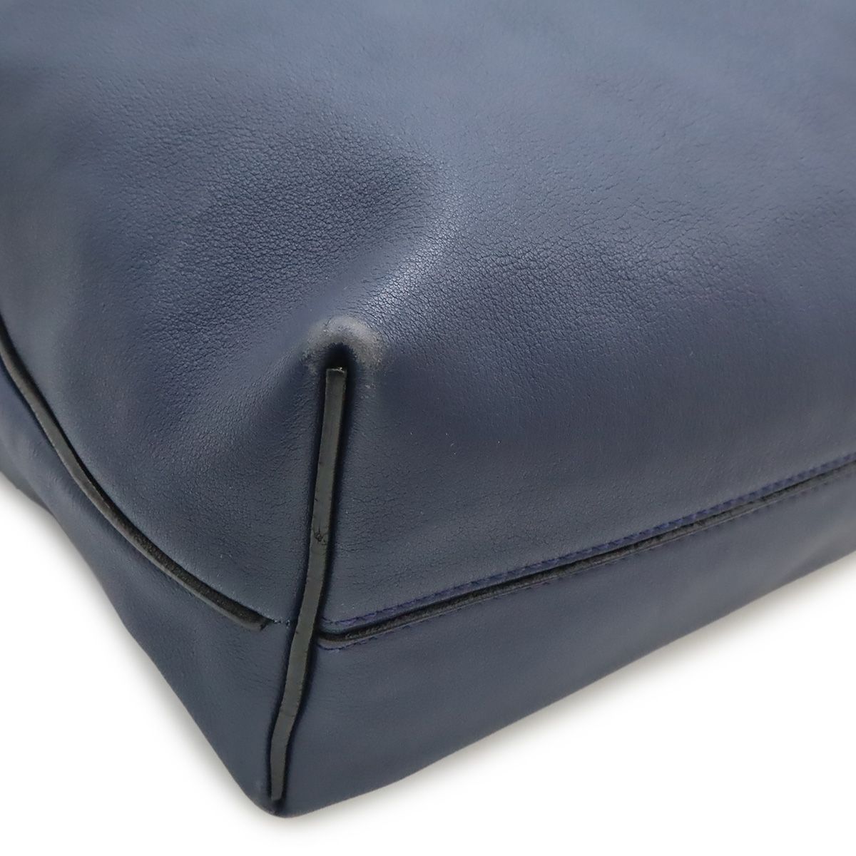 Loewe Flamenco Hobo Anagram Shoulder Bag Semi Leather Navy — view 3