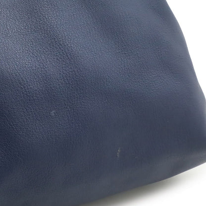 Loewe Flamenco Hobo Anagram Shoulder Bag Semi Leather Navy — view 8