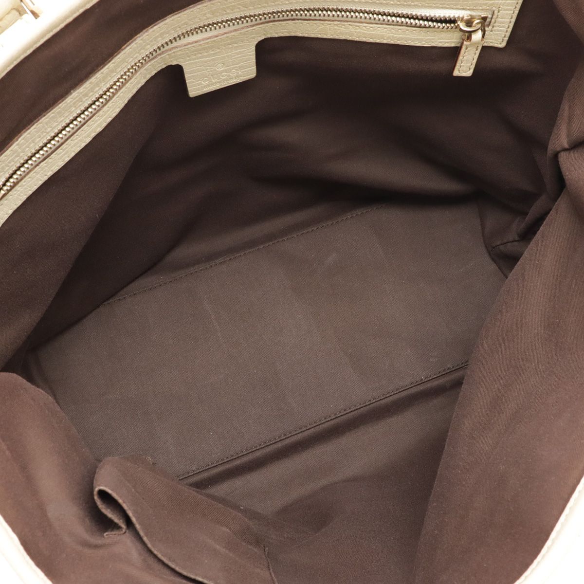 Gucci GG Canvas Sherry Line Tote Shoulder Bag Leather Khaki Beige Ivory Master — view 5